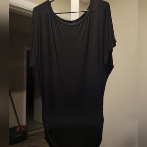 Black Oversized Dolman Style Top